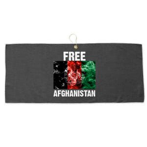 Free Afghanistan Pray For AFG Support Large Microfiber Waffle Golf Towel