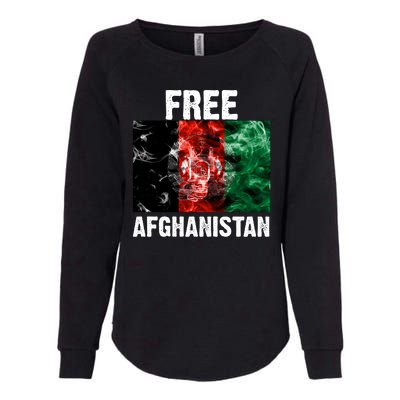 Free Afghanistan Pray For AFG Support Womens California Wash Sweatshirt