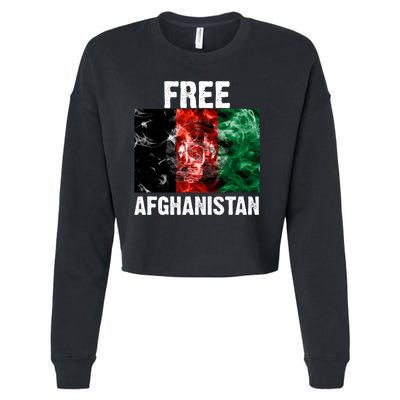 Free Afghanistan Pray For AFG Support Cropped Pullover Crew