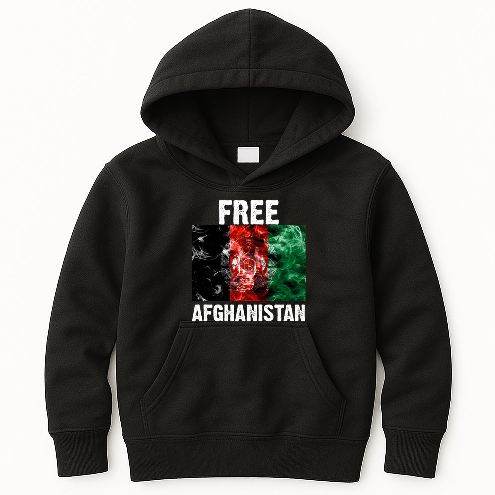 Free Afghanistan Pray For AFG Support Kids Hoodie