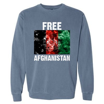 Free Afghanistan Pray For AFG Support Garment-Dyed Sweatshirt