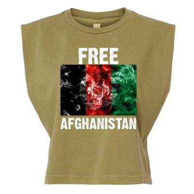 Free Afghanistan Pray For AFG Support Garment-Dyed Women's Muscle Tee