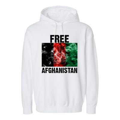 Free Afghanistan Pray For AFG Support Garment-Dyed Fleece Hoodie