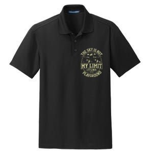 Funny Aviator Pilot Airplane Plane Aviation Gifts Dry Zone Grid Polo