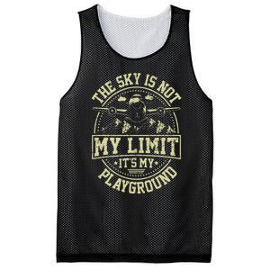 Funny Aviator Pilot Airplane Plane Aviation Gifts Mesh Reversible Basketball Jersey Tank