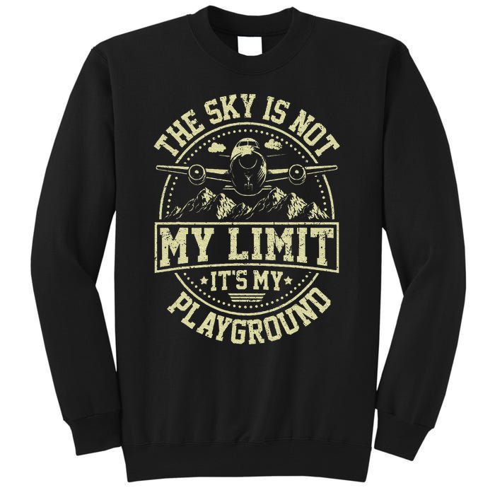 Funny Aviator Pilot Airplane Plane Aviation Gifts Tall Sweatshirt