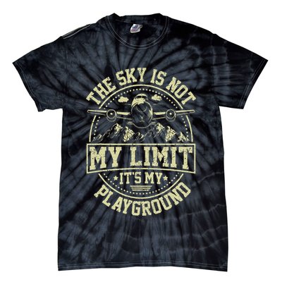Funny Aviator Pilot Airplane Plane Aviation Gifts Tie-Dye T-Shirt