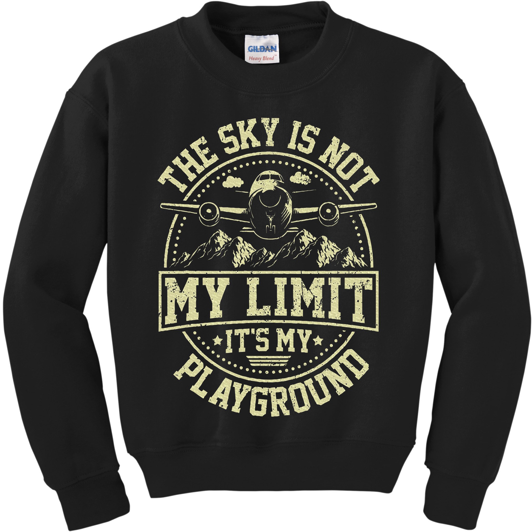 Funny Aviator Pilot Airplane Plane Aviation Gifts Kids Sweatshirt