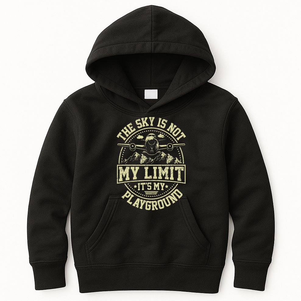 Funny Aviator Pilot Airplane Plane Aviation Gifts Kids Hoodie