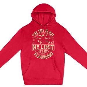 Funny Aviator Pilot Airplane Plane Aviation Gifts Premium Pullover Hoodie