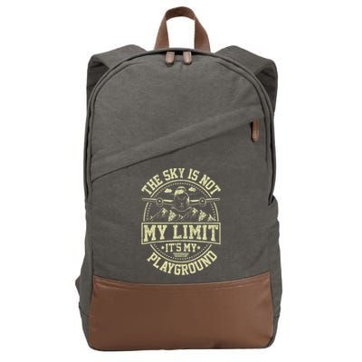 Funny Aviator Pilot Airplane Plane Aviation Gifts Cotton Canvas Backpack