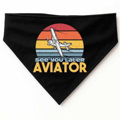 Funny Airplane Pilot Costume See You Later Aviator Pilot Meaningful Gift USA-Made Doggie Bandana