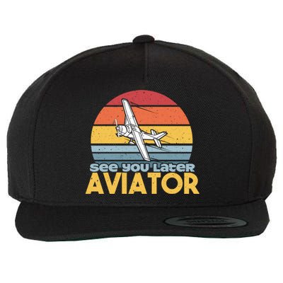 Funny Airplane Pilot Costume See You Later Aviator Pilot Meaningful Gift Wool Snapback Cap