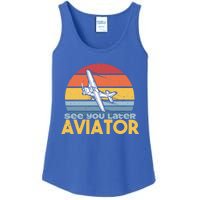 Funny Airplane Pilot Costume See You Later Aviator Pilot Meaningful Gift Ladies Essential Tank