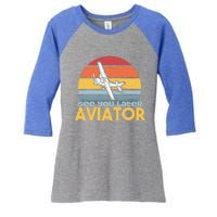 Funny Airplane Pilot Costume See You Later Aviator Pilot Meaningful Gift Women's Tri-Blend 3/4-Sleeve Raglan Shirt