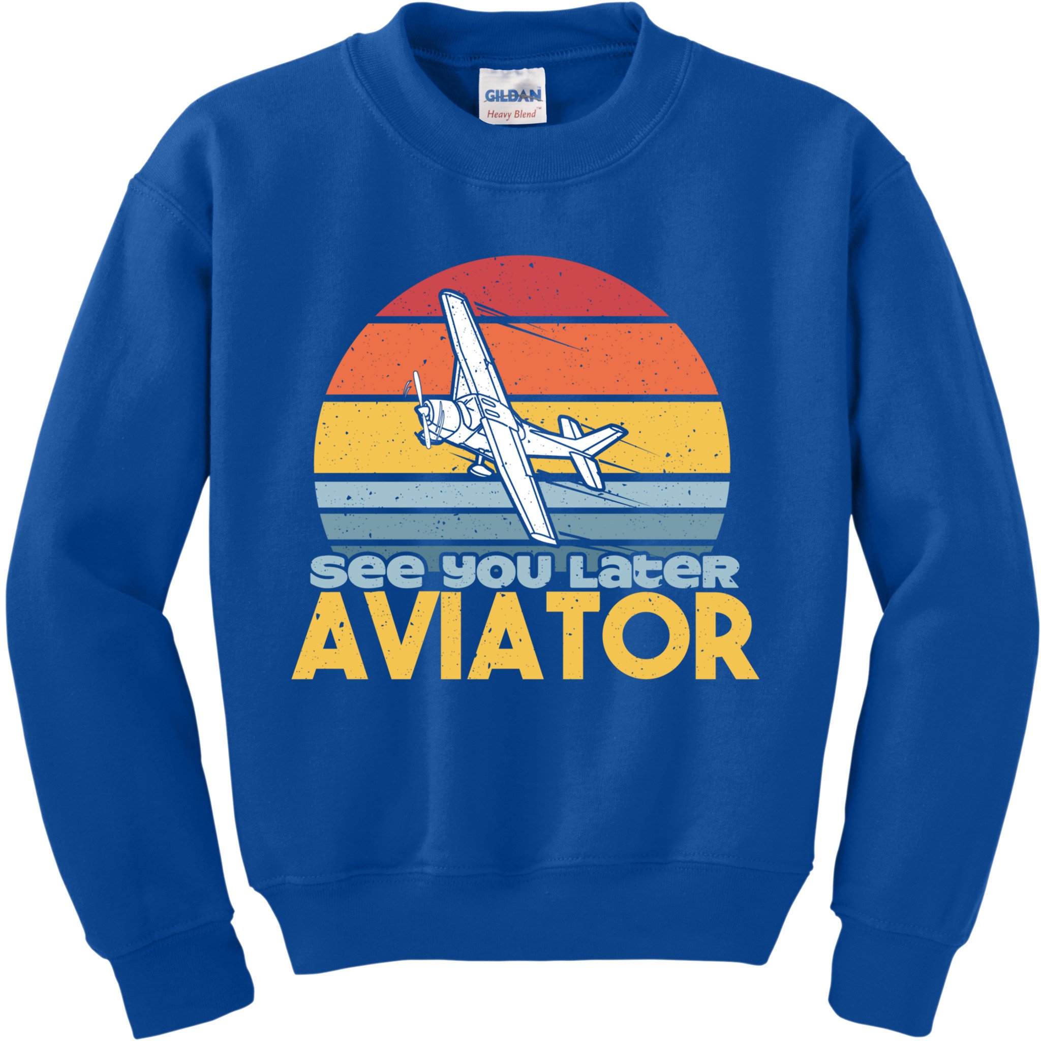 Funny Airplane Pilot Costume See You Later Aviator Pilot Meaningful Gift Kids Sweatshirt