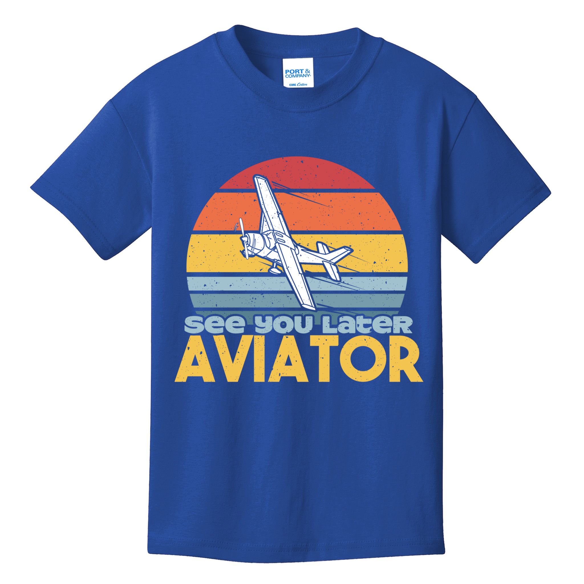 Funny Airplane Pilot Costume See You Later Aviator Pilot Meaningful Gift Kids T-Shirt