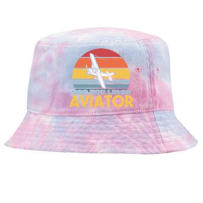 Funny Airplane Pilot Costume See You Later Aviator Pilot Meaningful Gift Tie-Dyed Bucket Hat