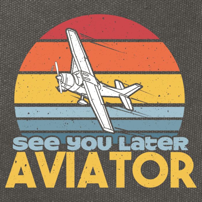 Funny Airplane Pilot Costume See You Later Aviator Pilot Meaningful Gift Cotton Canvas Backpack