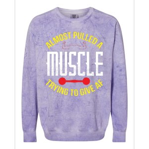 Funny Almost Pulled A Muscle Trying To Give A AF Colorblast Crewneck Sweatshirt