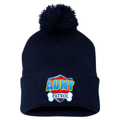 Funny Aunt Patrol Dog Mom, Dad For Women Gift Pom Pom 12in Knit Beanie