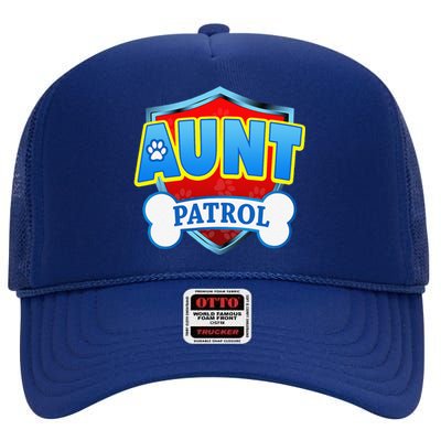 Funny Aunt Patrol Dog Mom, Dad For Women Gift High Crown Mesh Back Trucker Hat