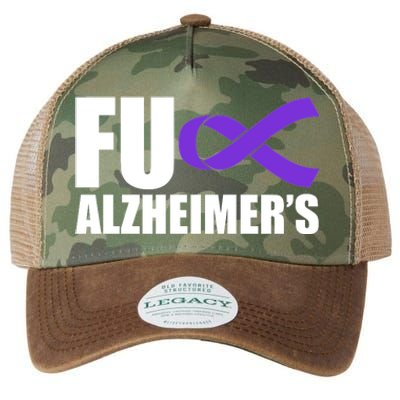 Fuck Alzheimer's Purple Ribbon Legacy Tie Dye Trucker Hat