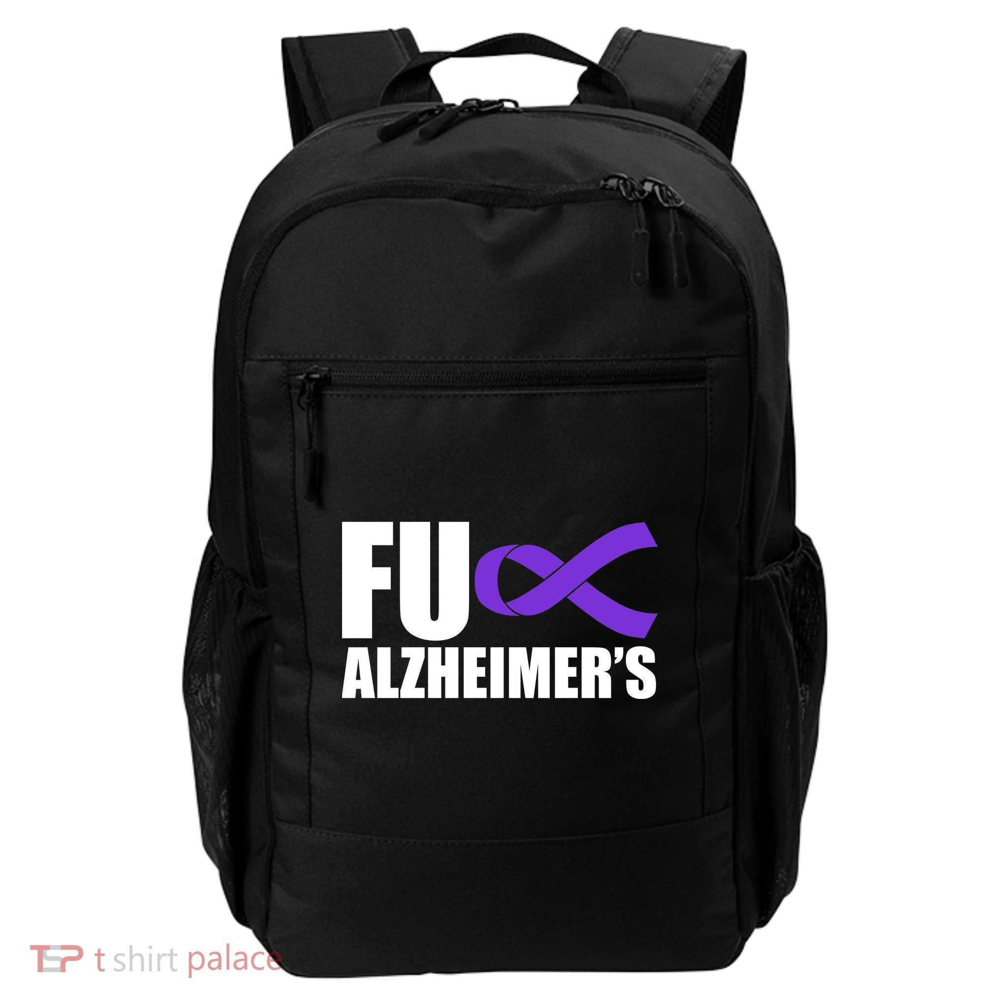 Fuck Alzheimer's Purple Ribbon Daily Commute Backpack