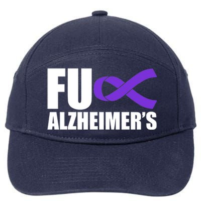 Fuck Alzheimer's Purple Ribbon 7-Panel Snapback Hat