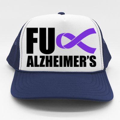 Fuck Alzheimer's Purple Ribbon Trucker Hat