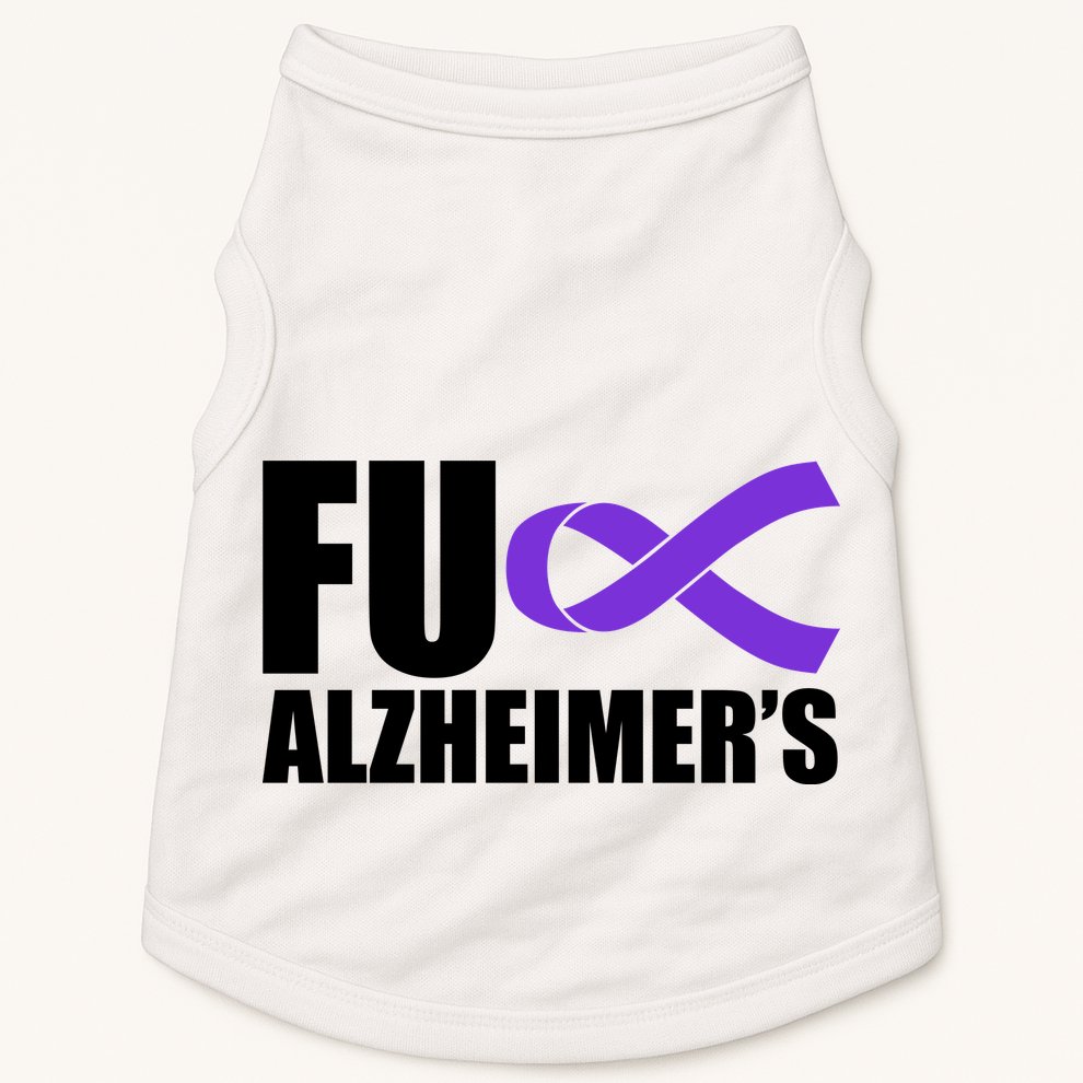 Fuck Alzheimer's Purple Ribbon Doggie Tank