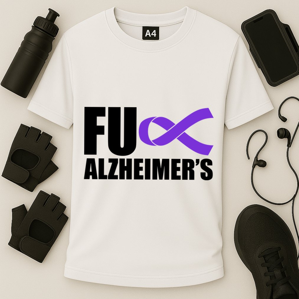 Fuck Alzheimer's Purple Ribbon Cooling Performance Crew T-Shirt