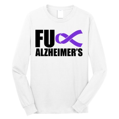 Fuck Alzheimer's Purple Ribbon Long Sleeve Shirt