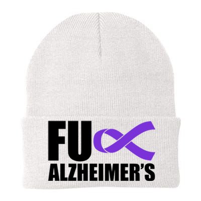 Fuck Alzheimer's Purple Ribbon Knit Cap Winter Beanie