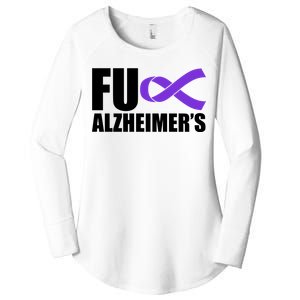 Fuck Alzheimer's Purple Ribbon Women's Perfect Tri Tunic Long Sleeve Shirt