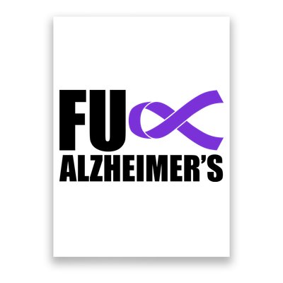 Fuck Alzheimer's Purple Ribbon Poster
