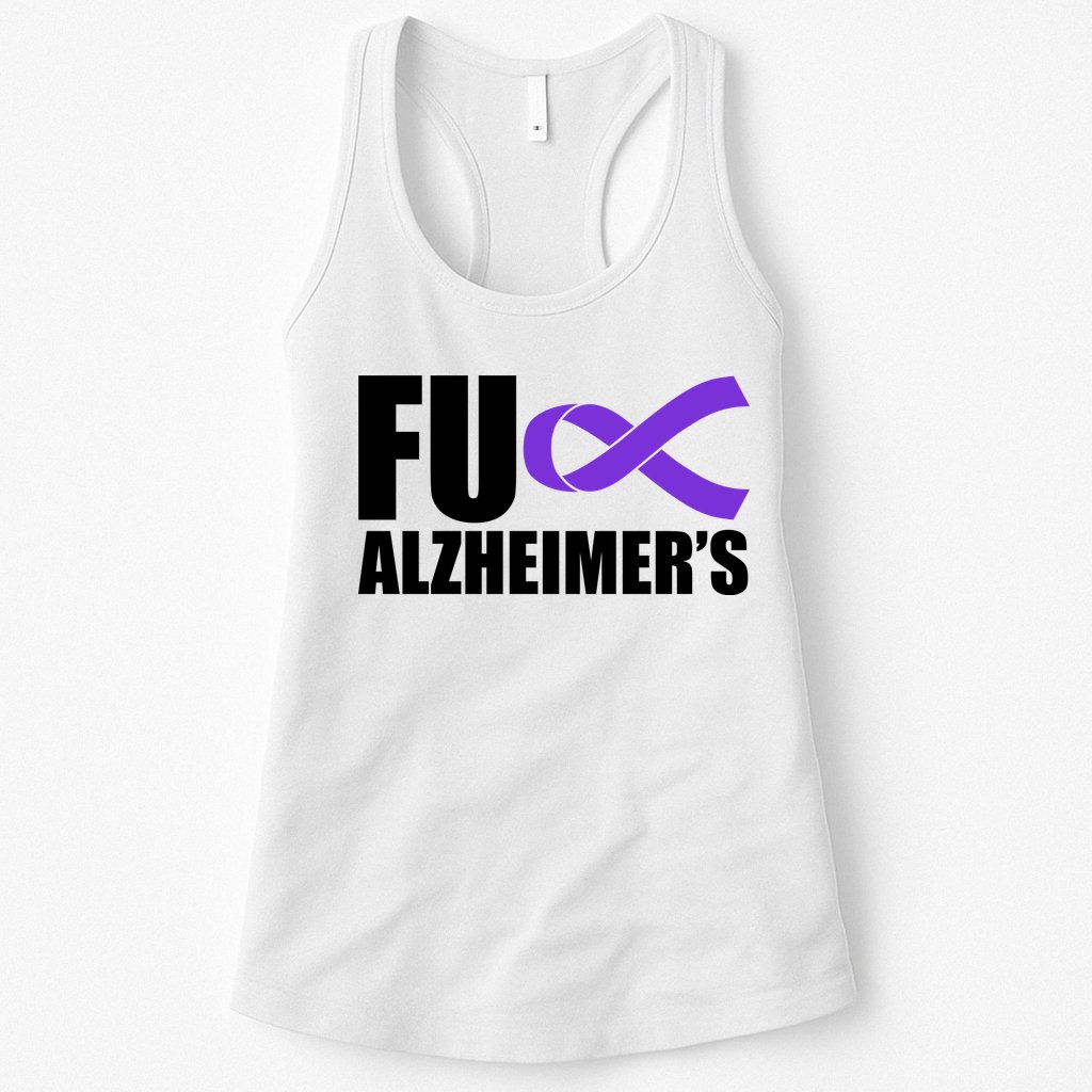 Fuck Alzheimer's Purple Ribbon Womens Tank Top