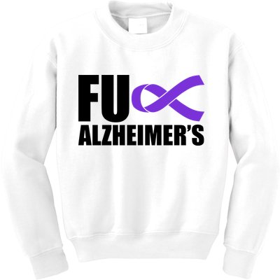 Fuck Alzheimer's Purple Ribbon Kids Sweatshirt