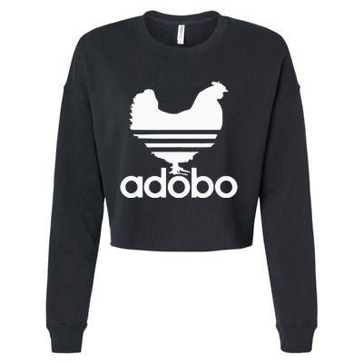 Filipino Adobo Philippines Chicken Farm Girl Women Gift Cropped Pullover Crew