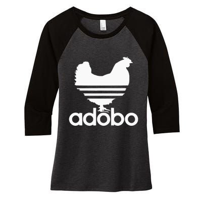 Filipino Adobo Philippines Chicken Farm Girl Women Gift Women's Tri-Blend 3/4-Sleeve Raglan Shirt