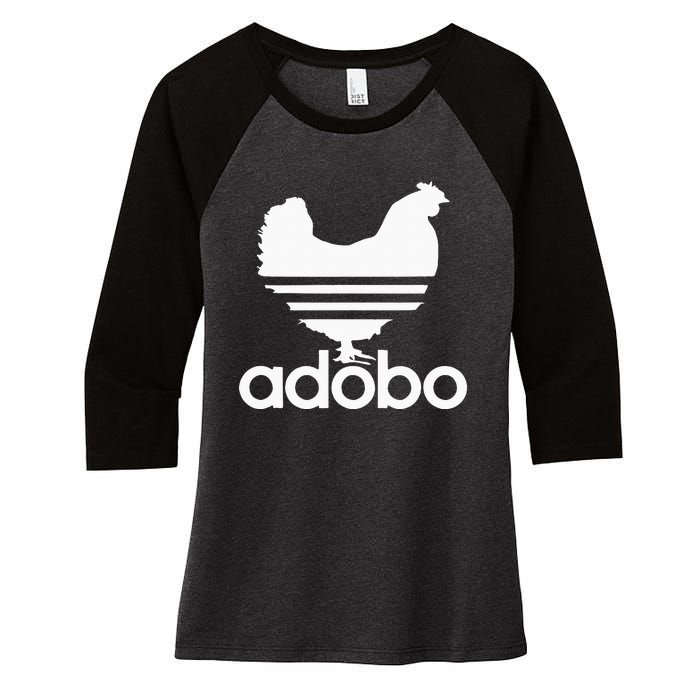 Filipino Adobo Philippines Chicken Farm Girl Women Gift Women's Tri-Blend 3/4-Sleeve Raglan Shirt