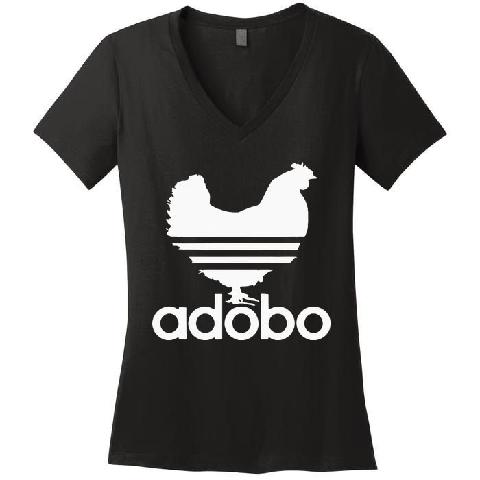 Filipino Adobo Philippines Chicken Farm Girl Women Gift Women's V-Neck T-Shirt