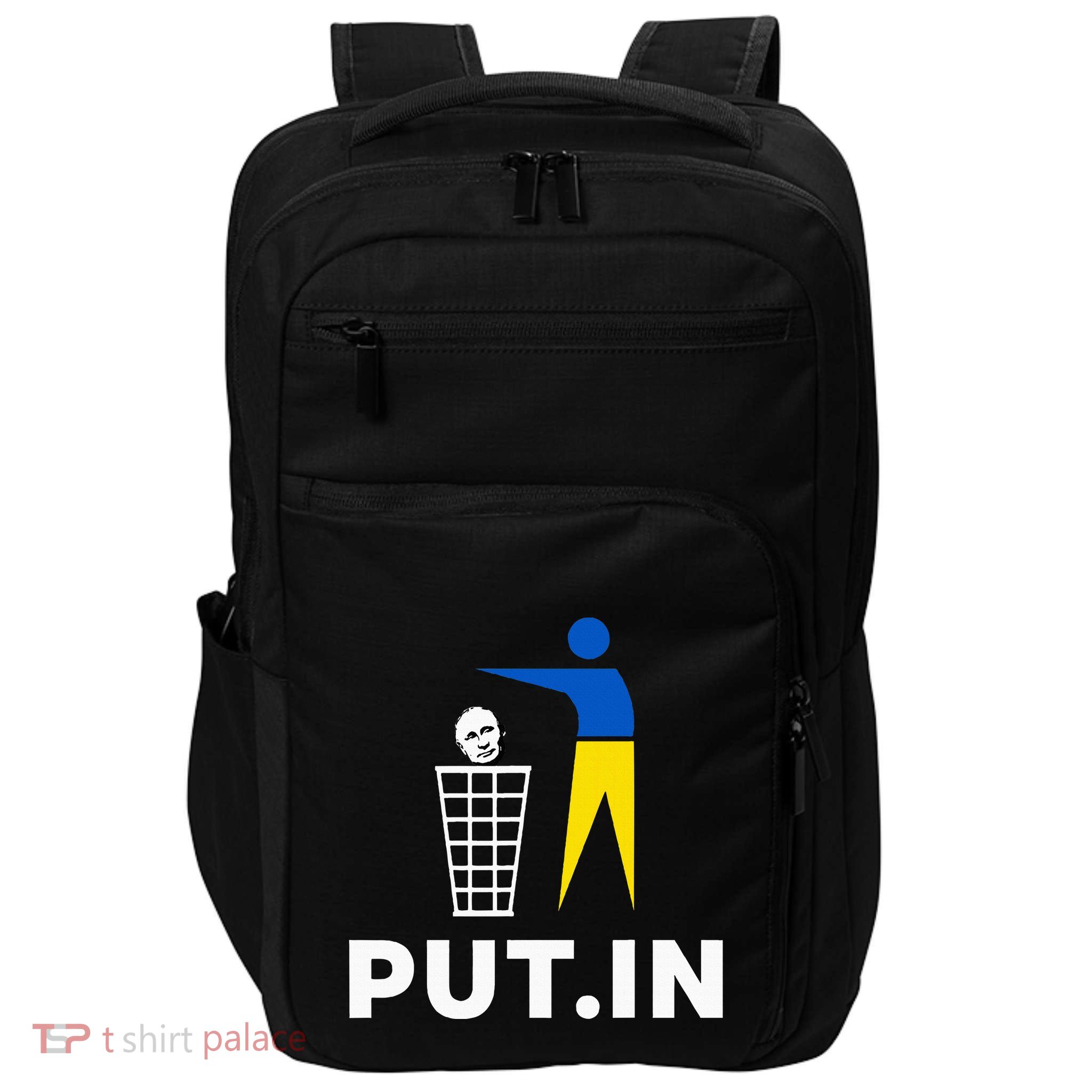Funny Anti Putin Meme Put.In Support Ukraine Impact Tech Backpack