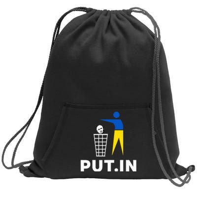 Funny Anti Putin Meme Put.In Support Ukraine Sweatshirt Cinch Pack Bag