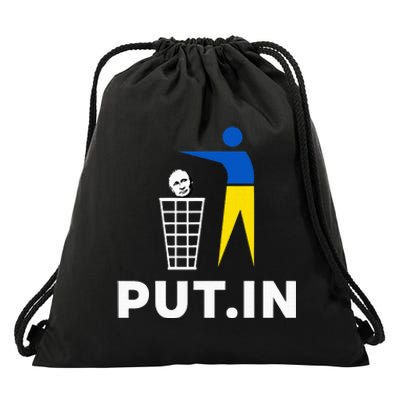 Funny Anti Putin Meme Put.In Support Ukraine Drawstring Bag