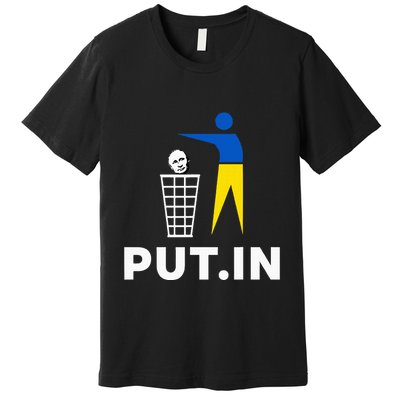 Funny Anti Putin Meme Put.In Support Ukraine Premium T-Shirt