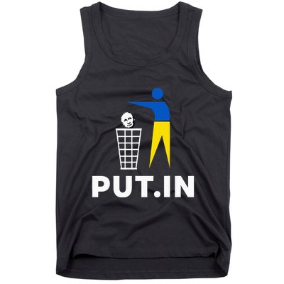 Funny Anti Putin Meme Put.In Support Ukraine Tank Top