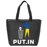 Funny Anti Putin Meme Put.In Support Ukraine Zip Tote Bag