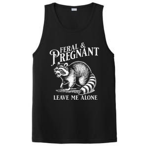 Feral And Pregnant Leave Me Alone Funny Pregnancy Humor PosiCharge Competitor Tank