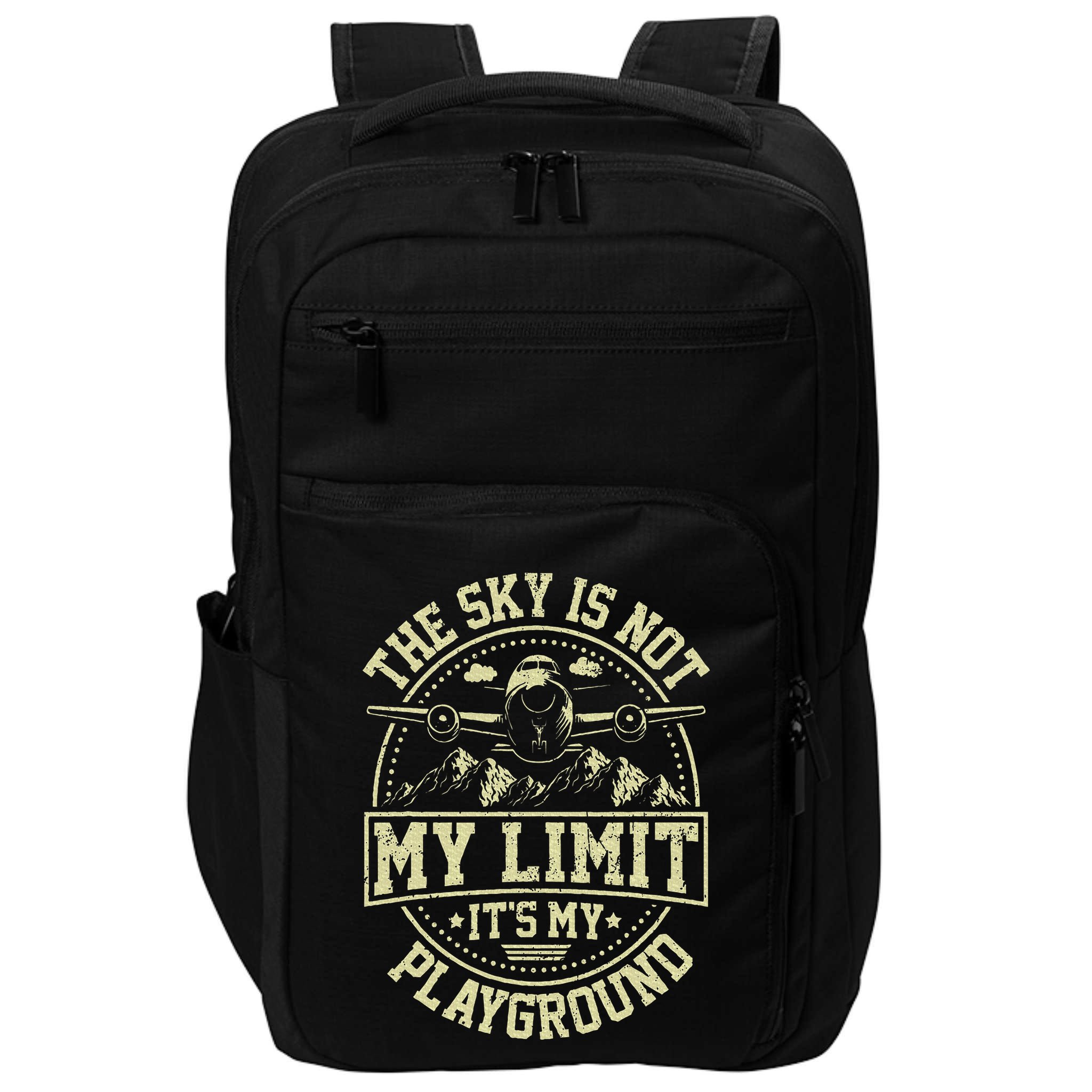 Funny Aviator Pilot Airplane Plane Aviation Impact Tech Backpack